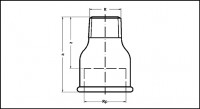 Redukce  1x3/4  Č.246 ČERNÁ, FM závit vnitřní-vnější   9241108203